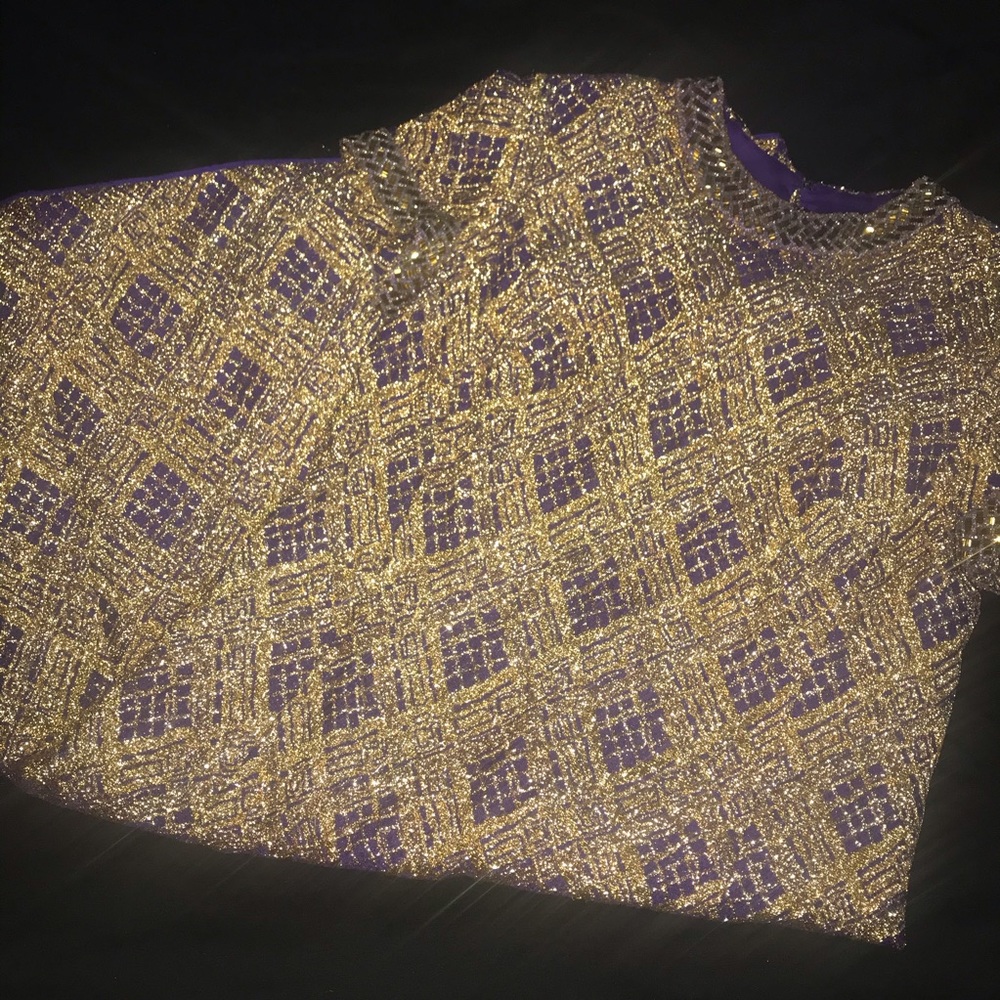 *last chance* Vintage 60s Purple and Gold dress